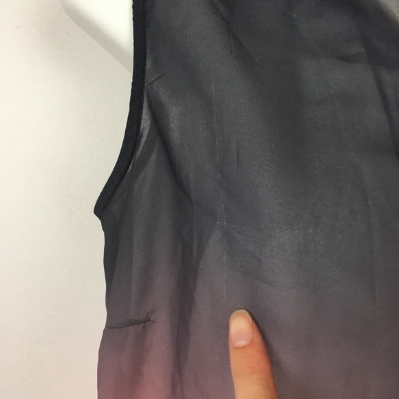 Faded black to Rose sleeveless blouse - Picture 3 of 5